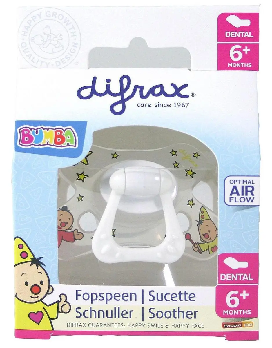 Difrax Bumba Fopspeen - 6+ maanden - Wit