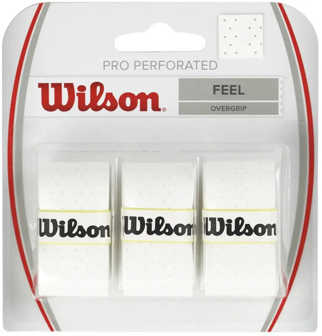 Wilson Pro Perforated Tennis/Padel Overgrip WRZ4005WH - 3 Stuks - Wit - afbeelding 3 van 4