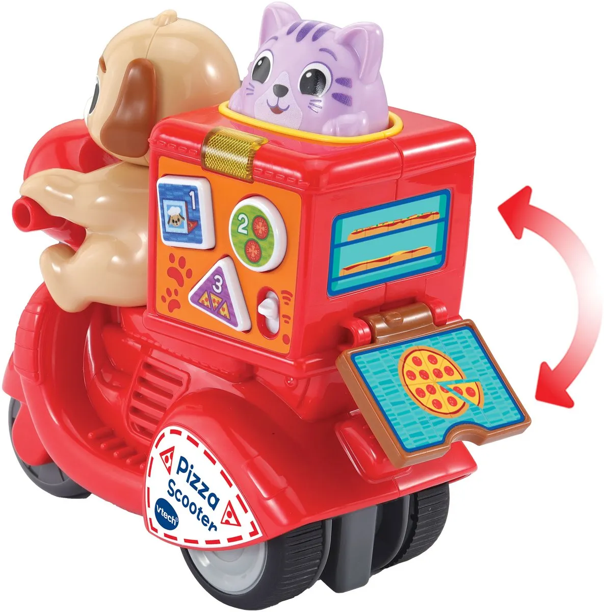 VTech Press & Go Pizza Scooter - Meerkleurig