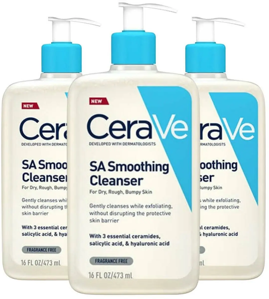 CeraVe SA Smoothing Cleanser - 3x473ml