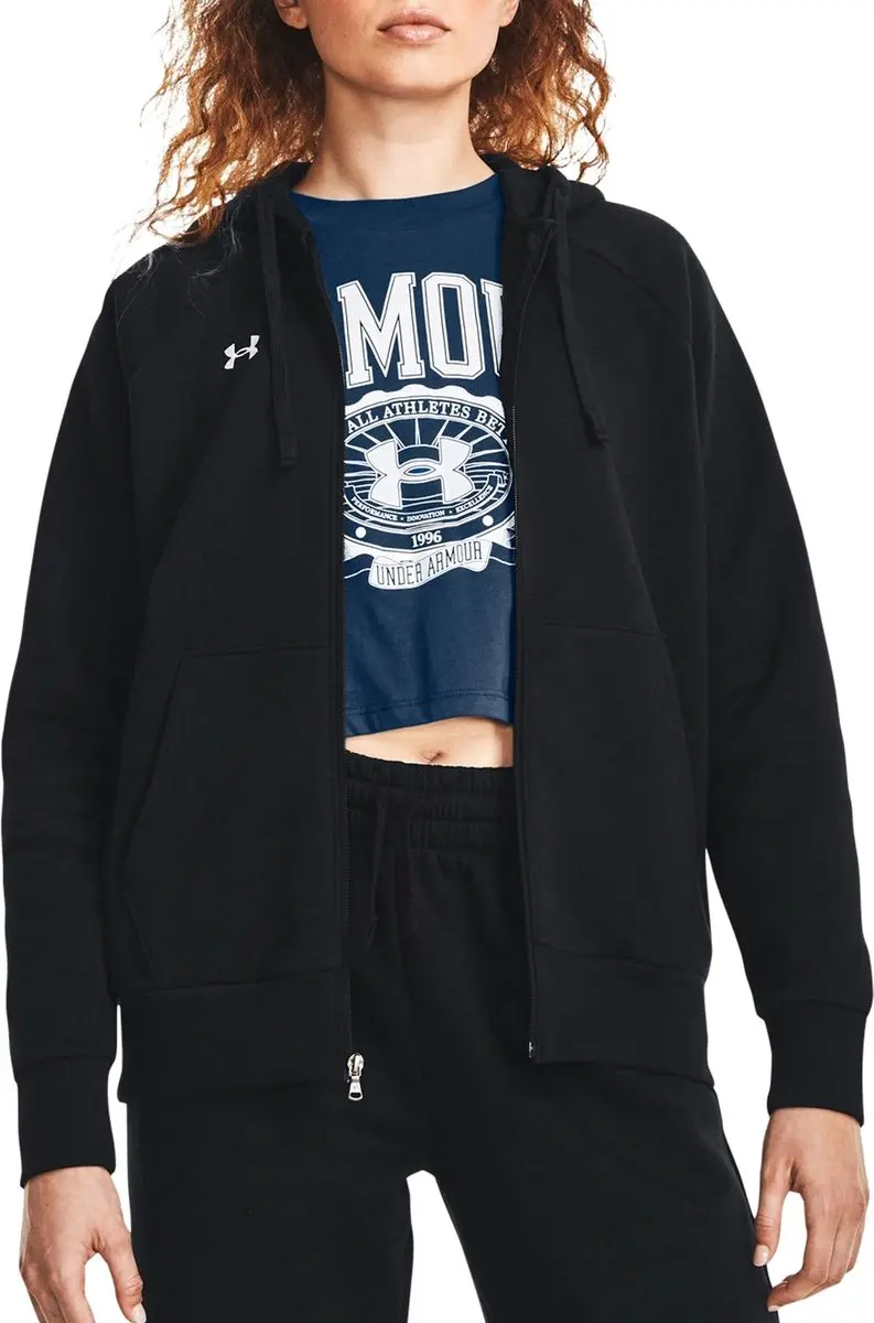 Under Armour UA Rival Fleece FZ Hoodie Dames - Maat S - Zwart