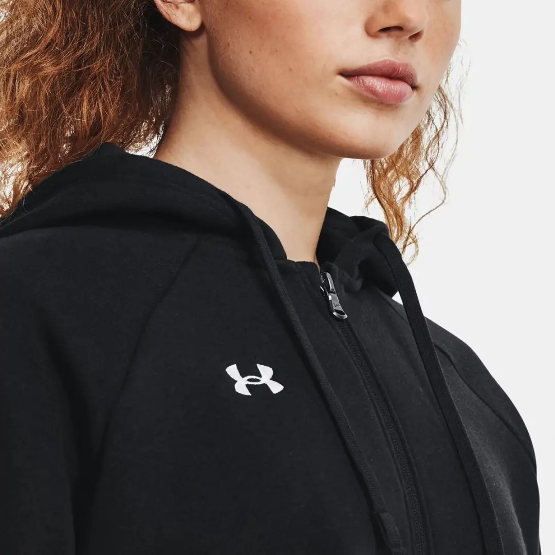 Under Armour UA Rival Fleece FZ Hoodie Dames - Maat S - Zwart - afbeelding 4 van 6