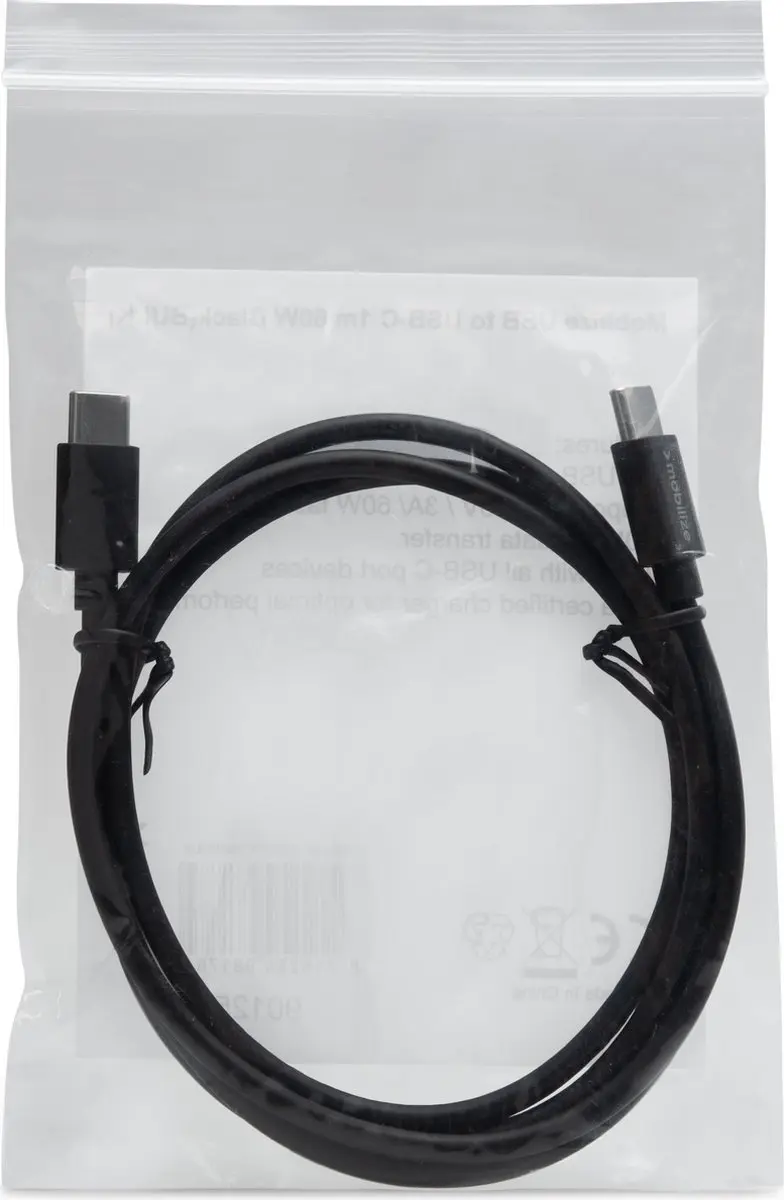 Mobilize USB-C Kabel 1m - Zwart