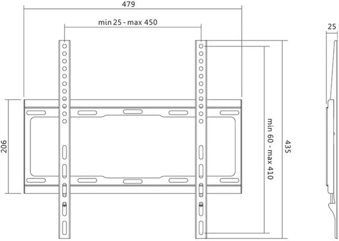 Logilink BP0011 TV-Muurbeugel 32-55" - VESA 400x400 - Transparant