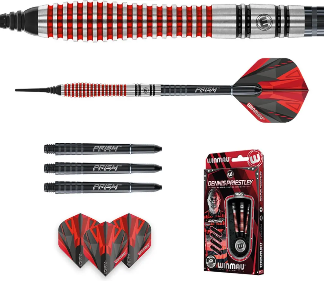 Winmau Dennis Priestley Special Edition 90% Soft Tip Darts - 3 Stuks