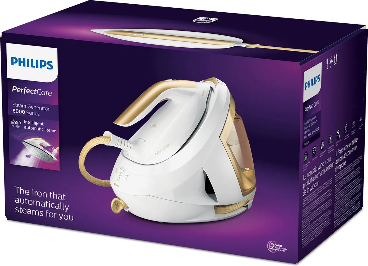 Philips PerfectCare 8000 PSG8040/60 Stoomgenerator 1.8L - Wit/Goud - afbeelding 6 van 6
