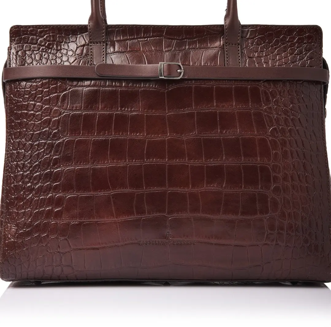 Castelijn & Beerens Croco Tess Laptoptas 15,6" RFID - Mocca