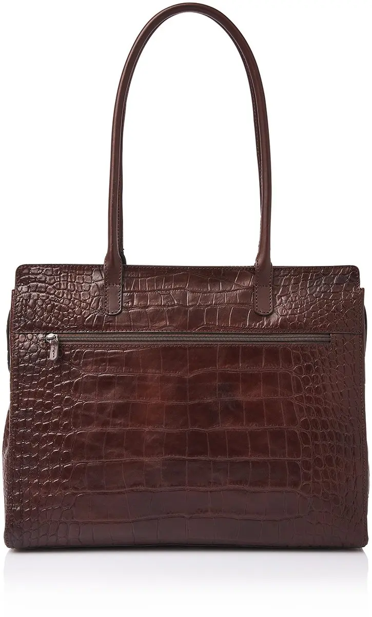 Castelijn & Beerens Croco Tess Laptoptas 15,6" RFID - Mocca
