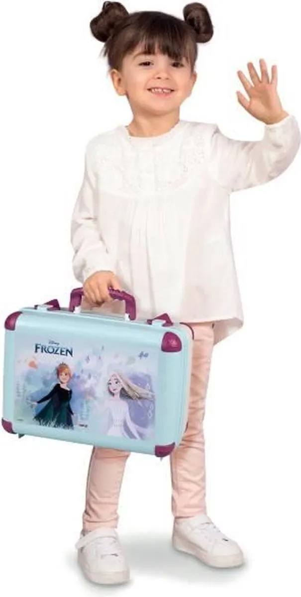 Smoby Land of Ice Beauty Salon Koffer - 13 Stuks - Blauw/Paars