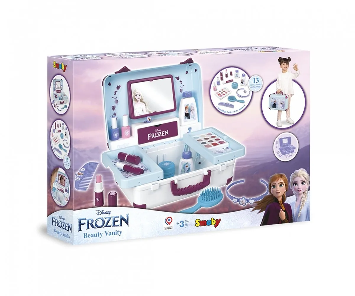 Smoby Land of Ice Beauty Salon Koffer - 13 Stuks - Blauw/Paars