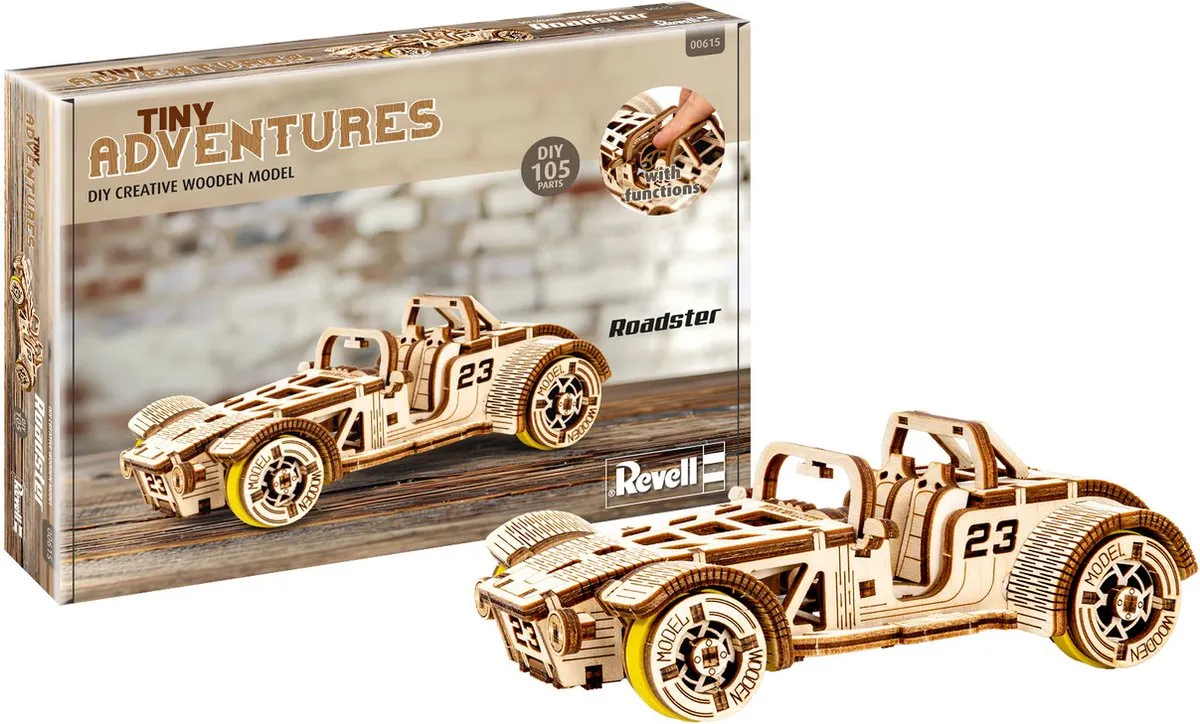 Revell 00615 Tiny Adventures Roadster Auto Modelbouwpakket 1:32