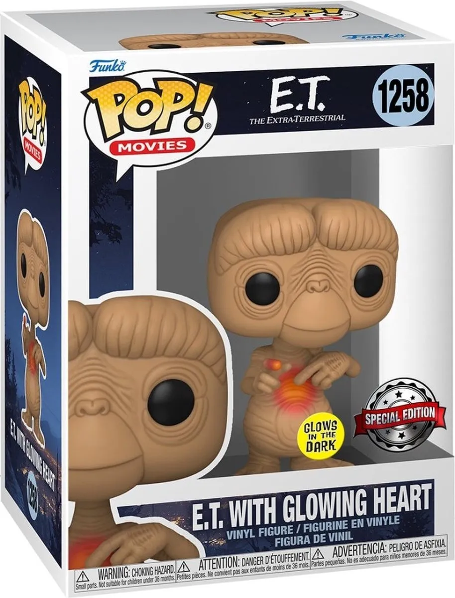 Funko E.T. 40th Anniversary POP! Movies - Glow In The Dark - 9cm - Multicolours