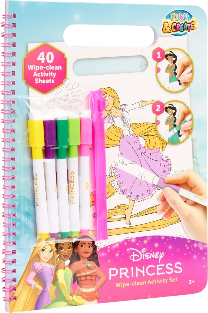 Disney Princess Wipe-Clean Activiteitenboek - 40 Pagina's