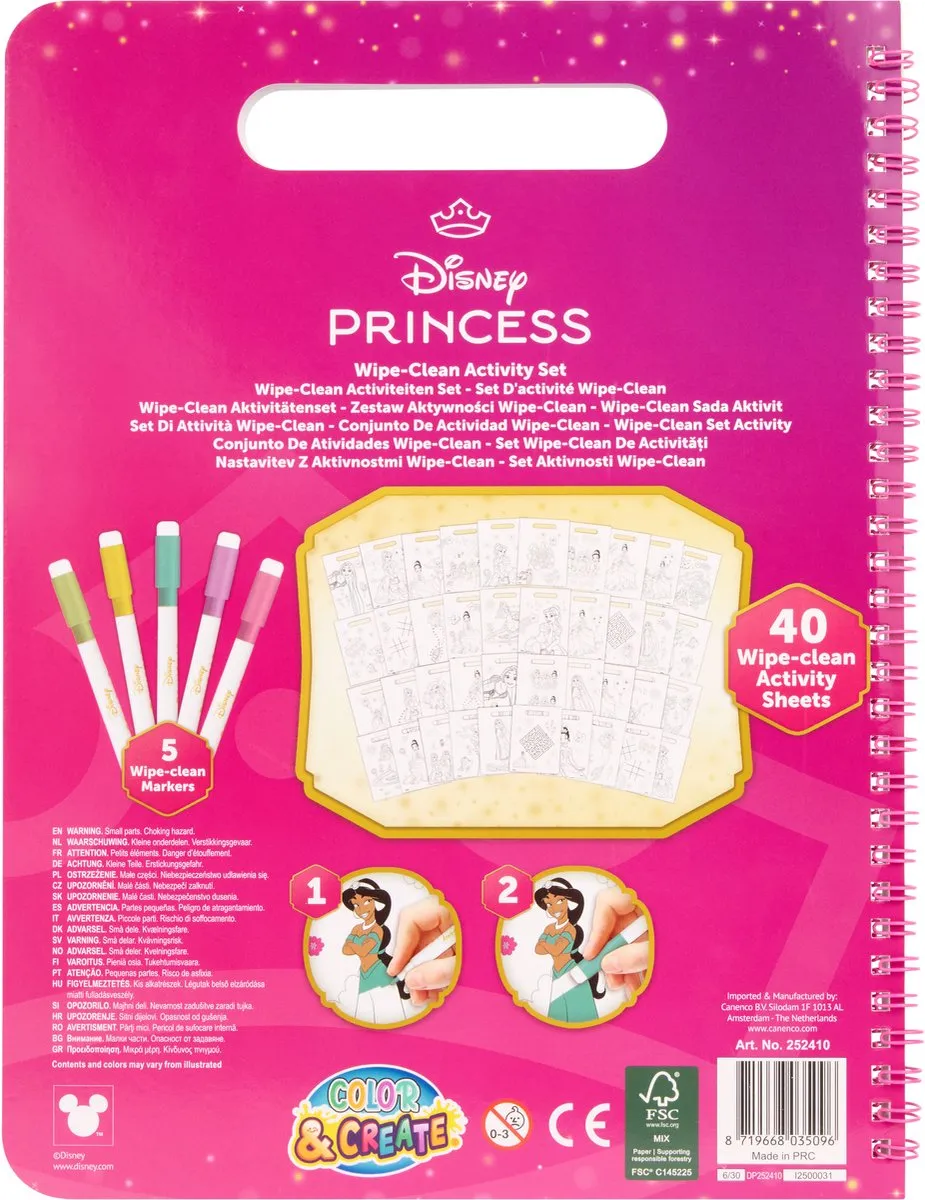 Disney Princess Wipe-Clean Activiteitenboek - 40 Pagina's