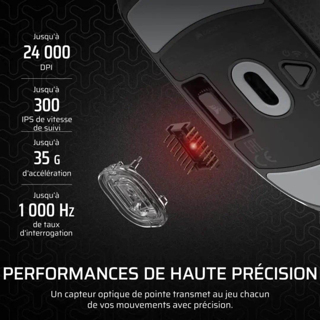 Corsair MM100 + M55-WIRELESS + HS35 V2 Bundel - Zwart
