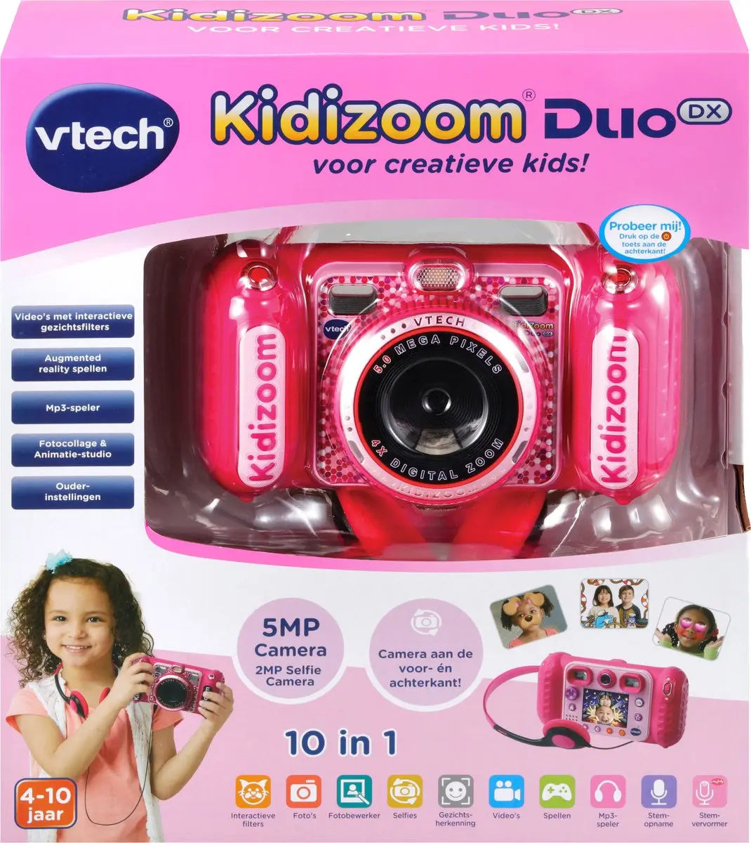 VTech KidiZoom Duo DX 80-520052 Kindercamera - 5MP - Roze