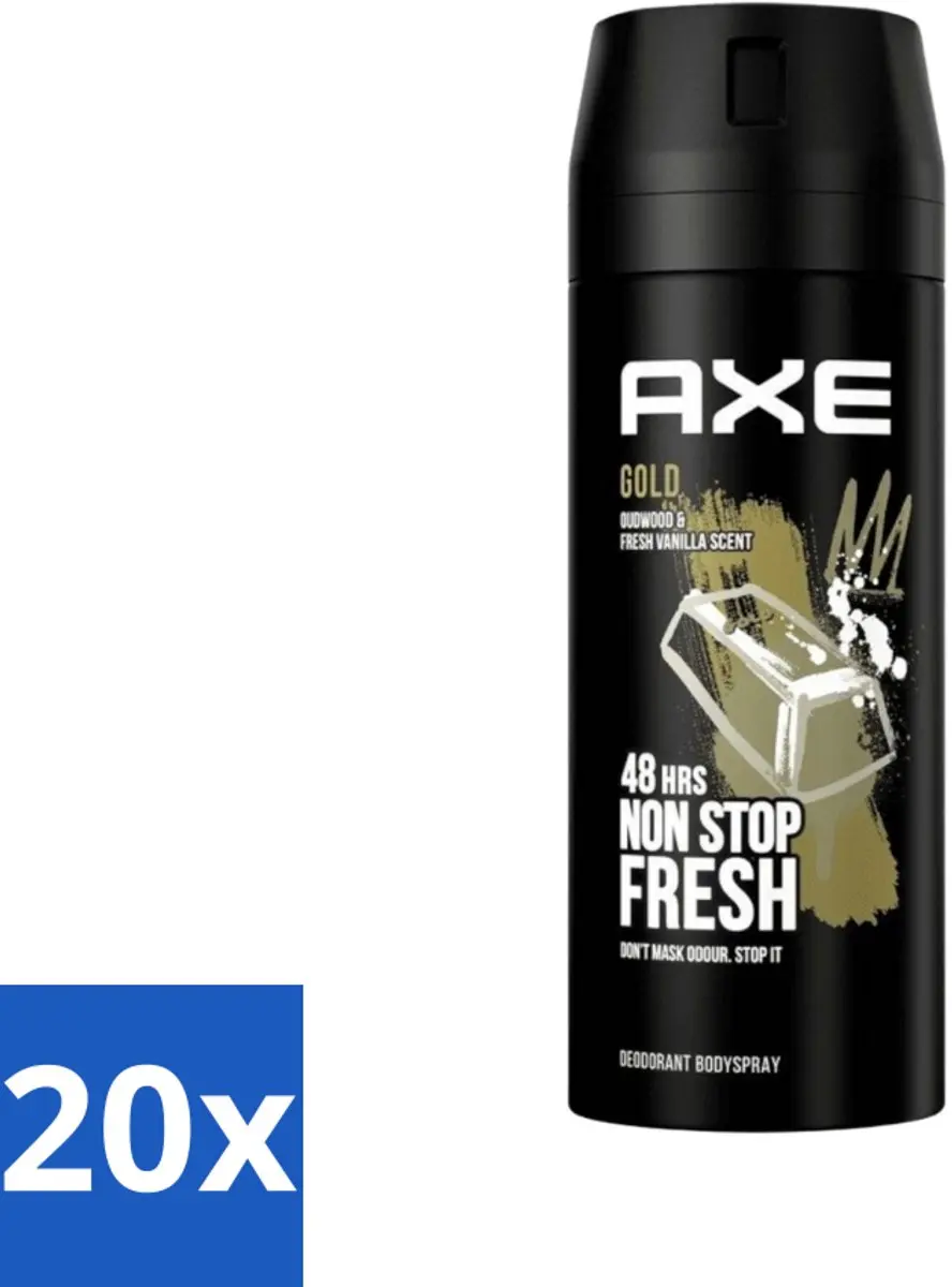 Axe Deodorant Bodyspray Gold Oud Wood & Fresh Vanilla 150ml