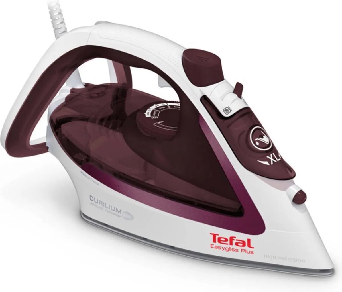 Tefal EasyGliss Plus FV5714 Stoomstrijkijzer - 2400W - Bordeaux Rood/Wit