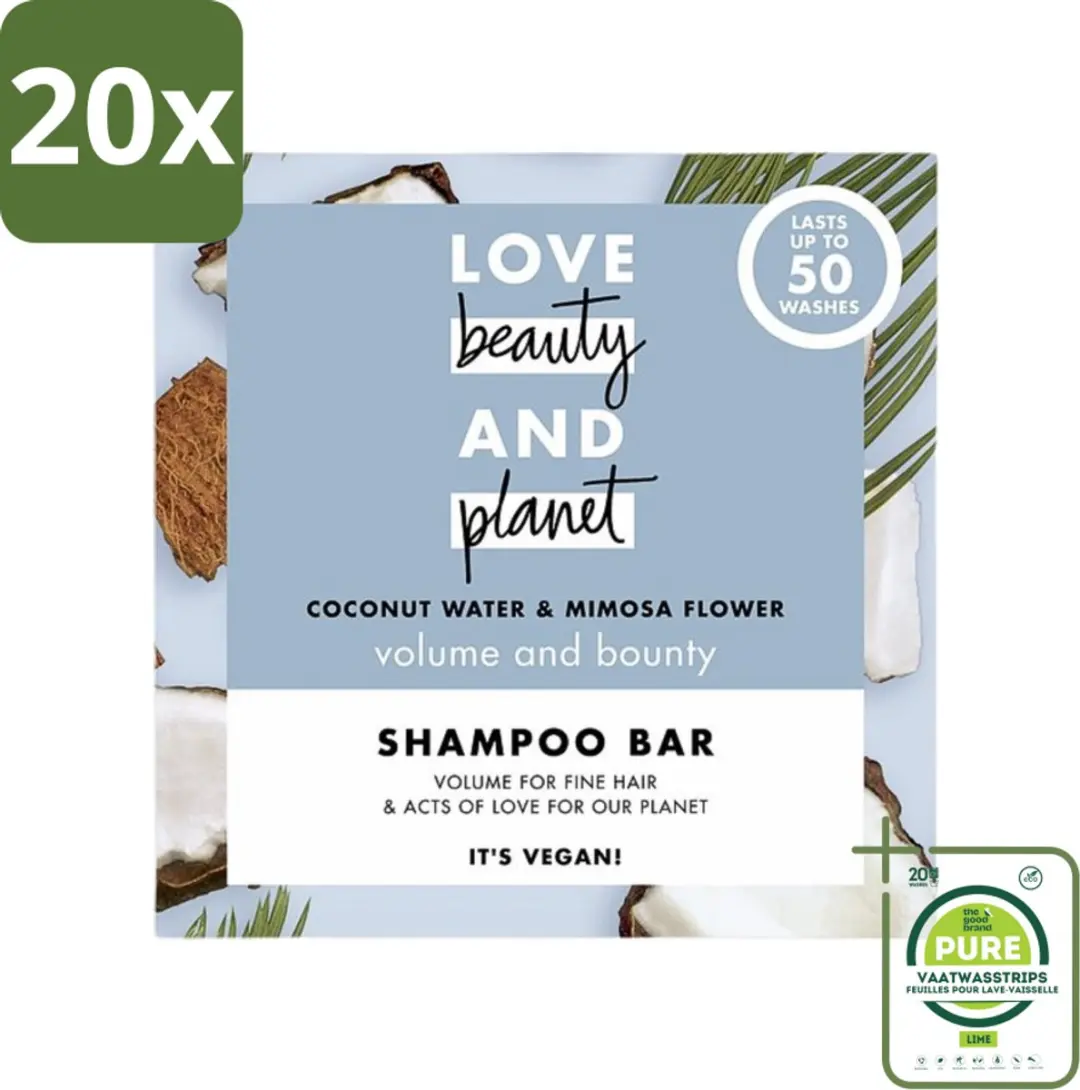 Love Beauty and Planet Shampoo Bar Coconut Water & Mimosa 20 Stuks