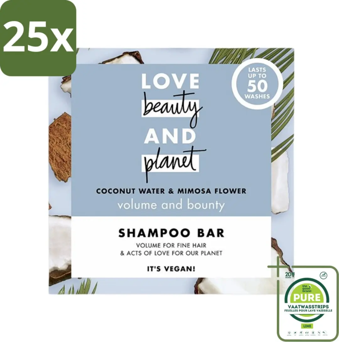 Love Beauty and Planet Shampoo Bar Coconut Water & Mimosa 25x90g