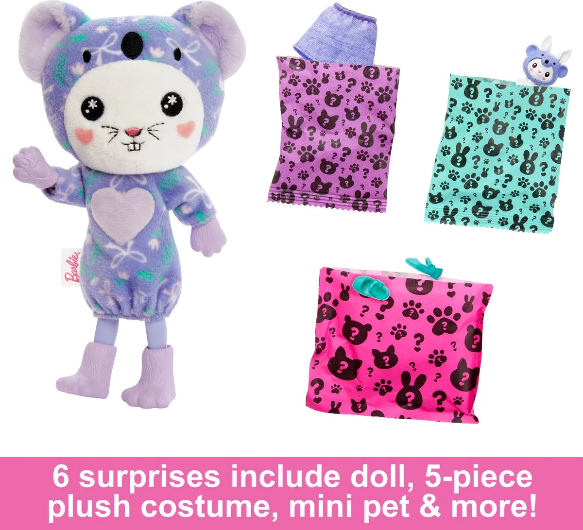 Barbie Cutie Reveal Pop HRK31 Konijn Koala Pop - 13,9 cm