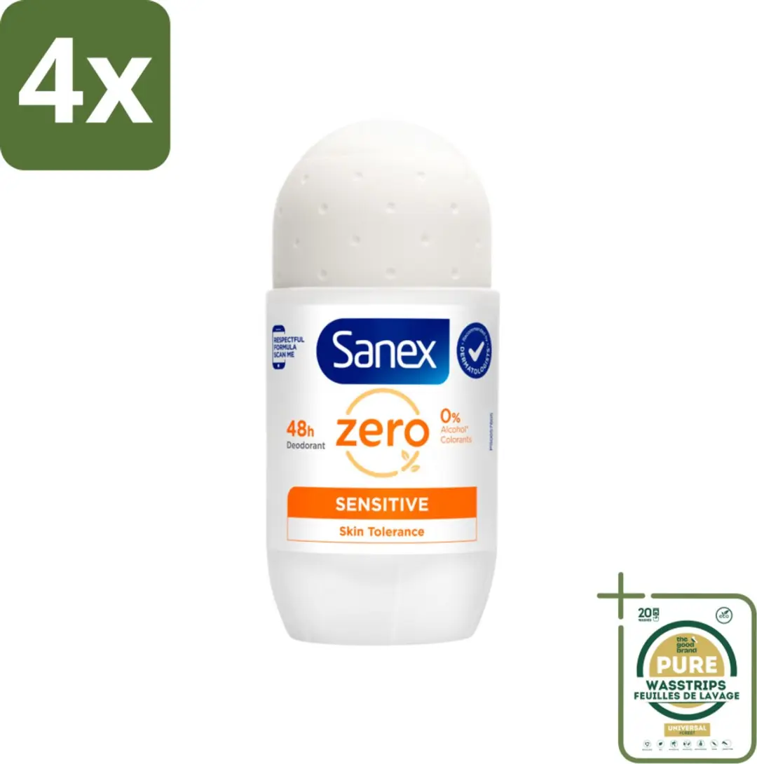 Sanex Deodorant Roller Zero% Sensitive Skin 200ml