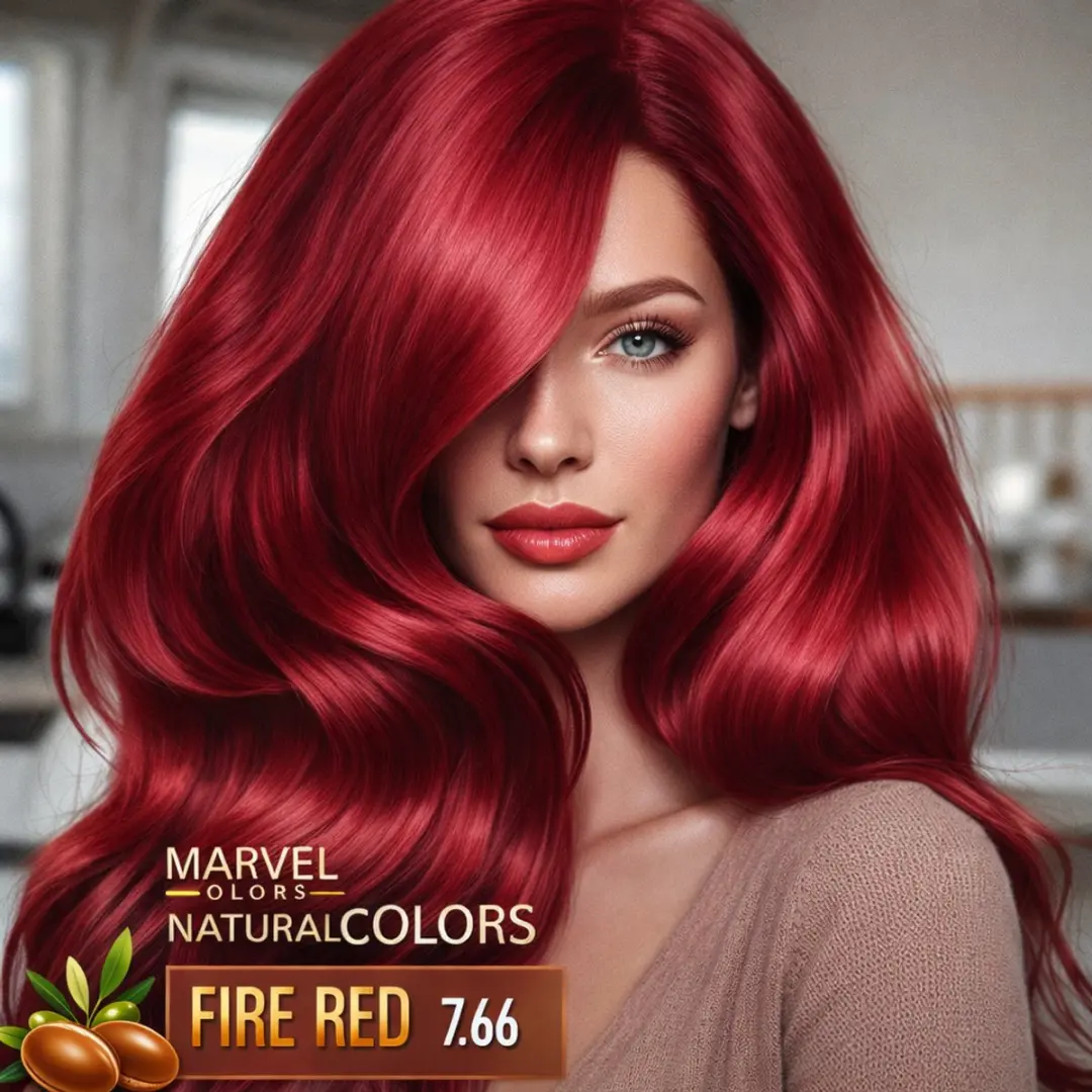 Marvel Natural Colors 7.66 Vurig Rood Haarverf - 125ml - 5 Stuks