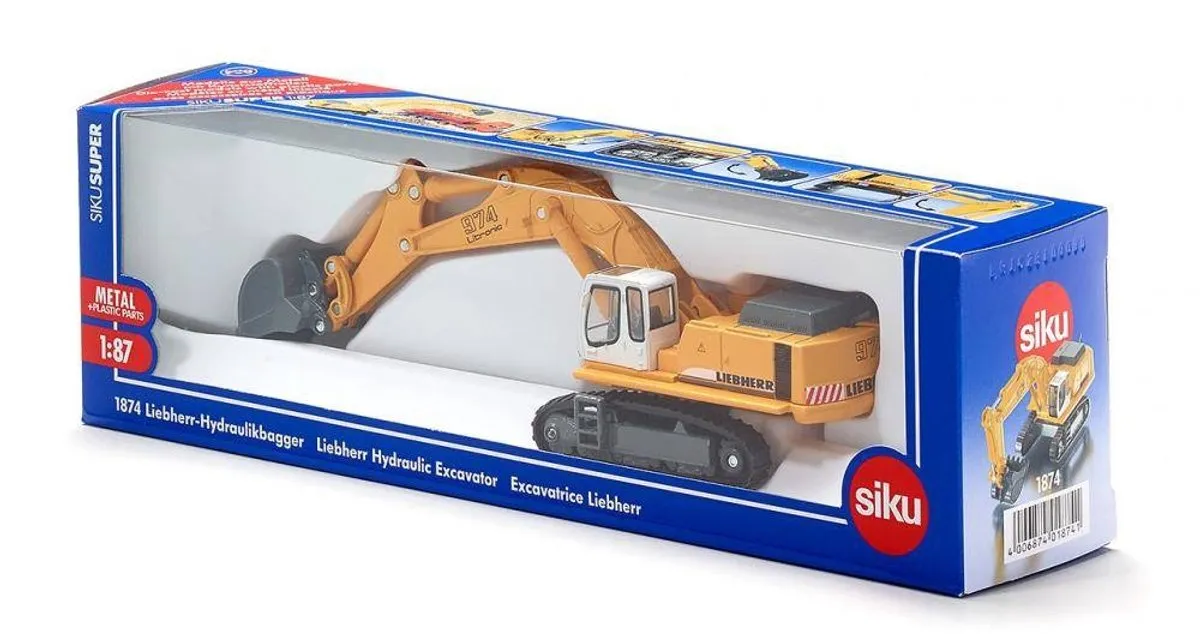 SIKU 1874 Liebherr Hydraulische Graafmachine 1:87 - Geel - afbeelding 6 van 6