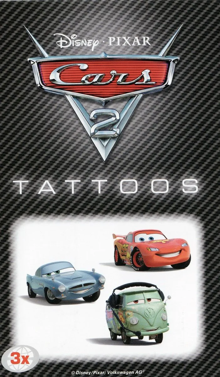 Disney Cars Tattoo - 6 Stuks (2x3) - Multi