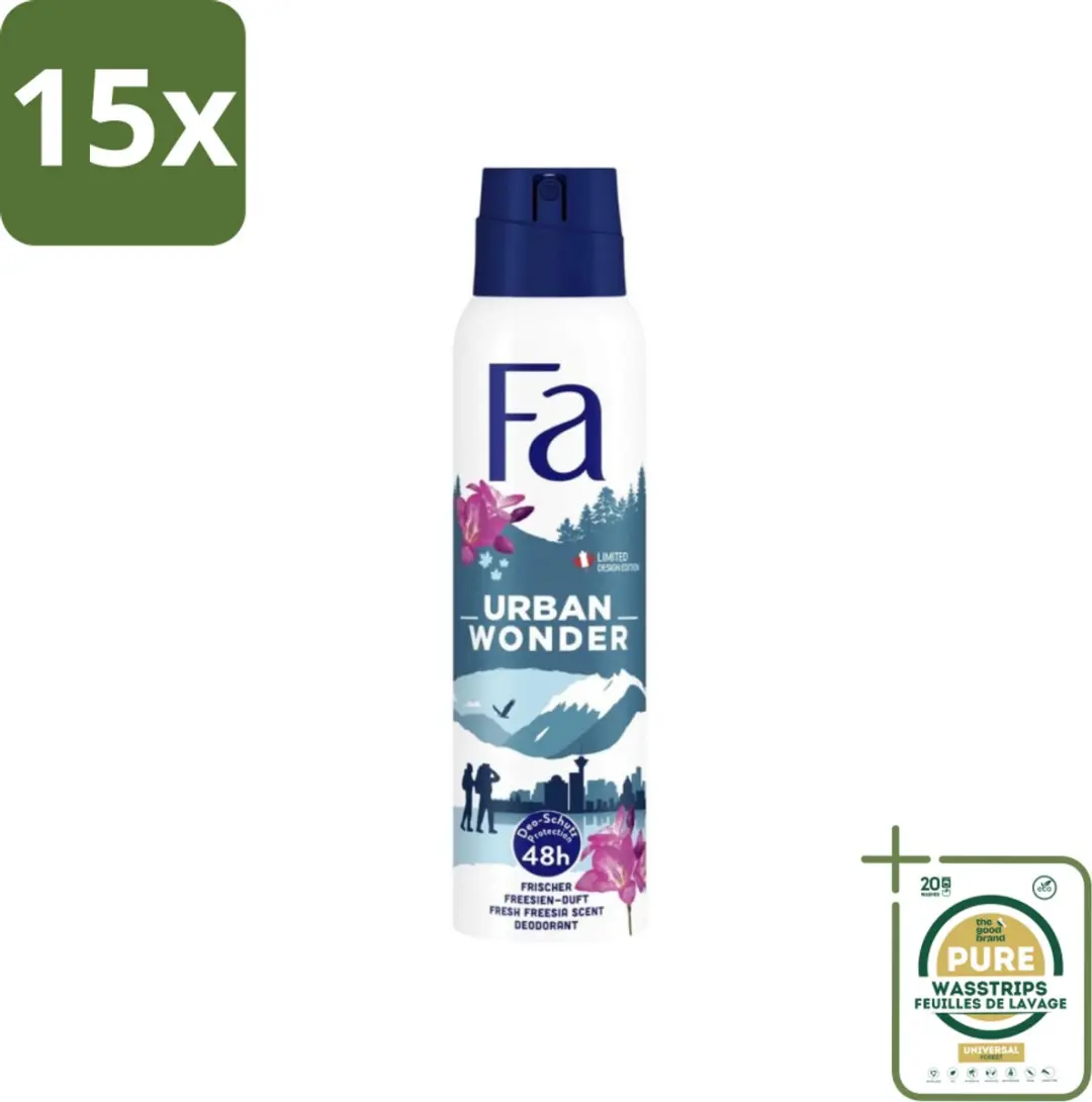 Fa Deodorant Spray Urban Wonder Aardbei 150ml