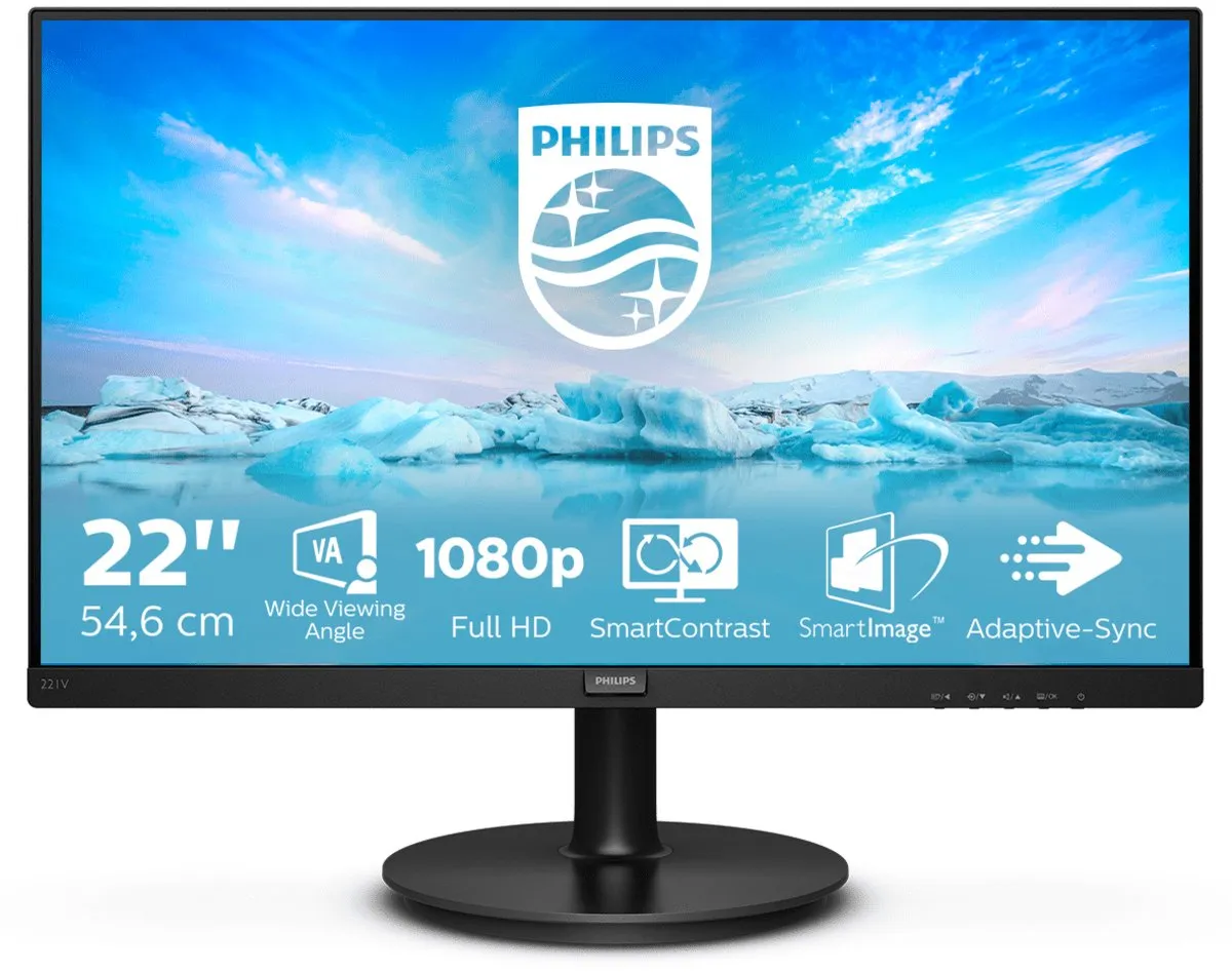 Philips V Line 221V8A/00 Monitor 21.5" Full HD - Zwart
