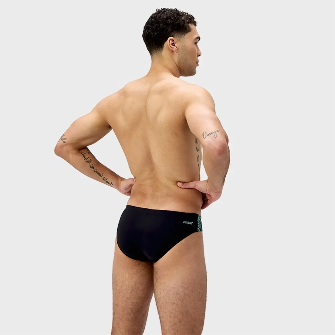 Speedo Endurance+ Tech Panel 7cm Zwemslip - S - Zwart/Turquoise