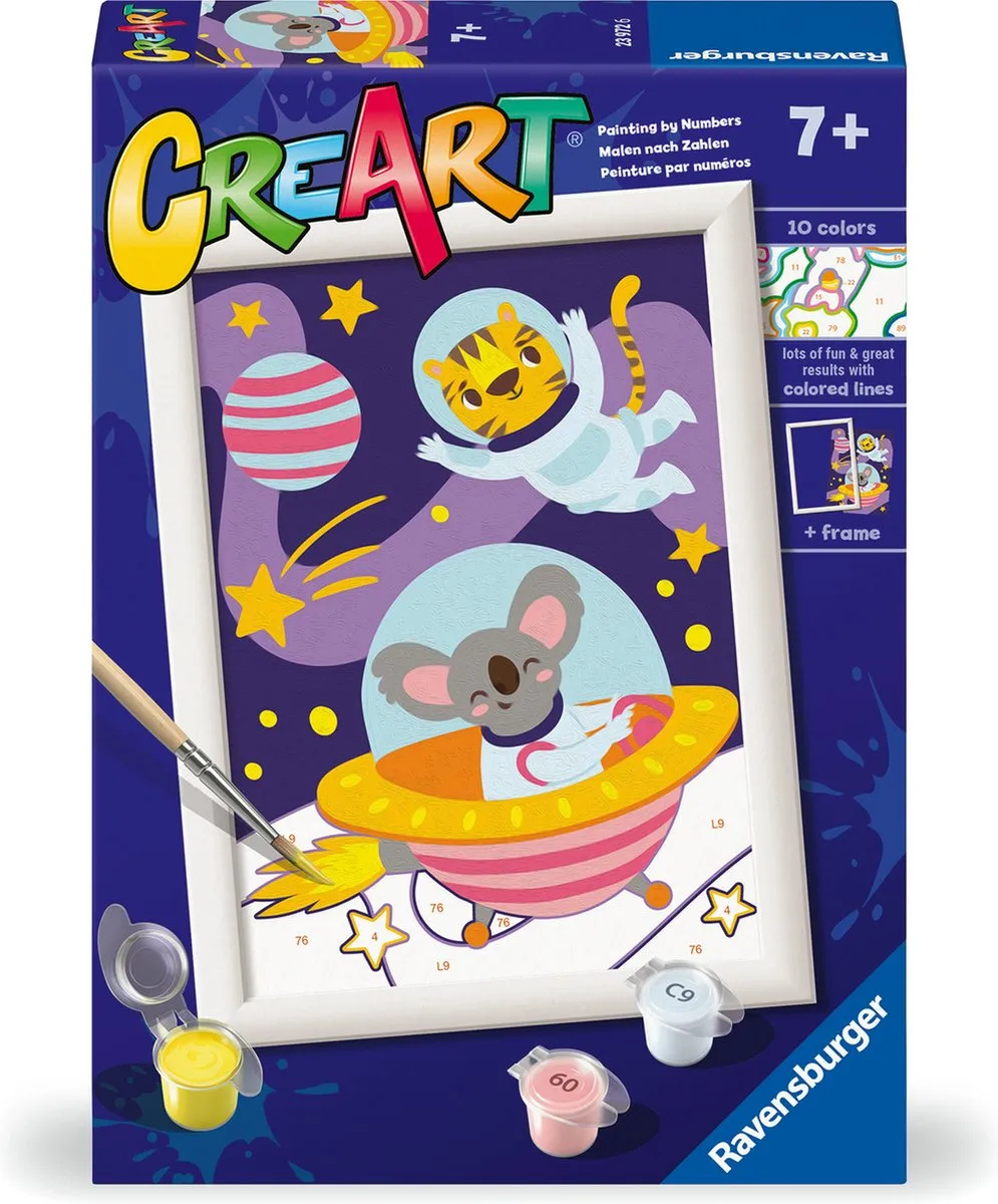 Ravensburger CreArt Animals in Space Schilderen op Nummer - Multicolor