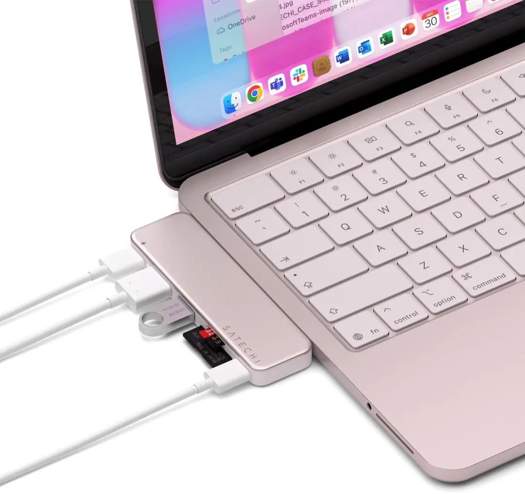 Satechi USB-C Snap Hub Neo 13 ST-HUSNP - HDMI 4K - Roze - afbeelding 6 van 6