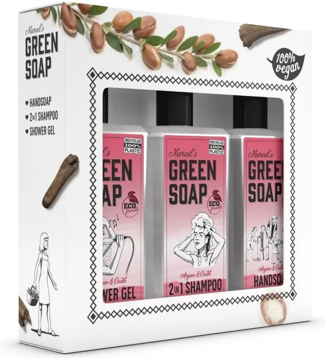 Marcel's Green Soap Geschenkset Argan & Oudh - 6x 1500ml
