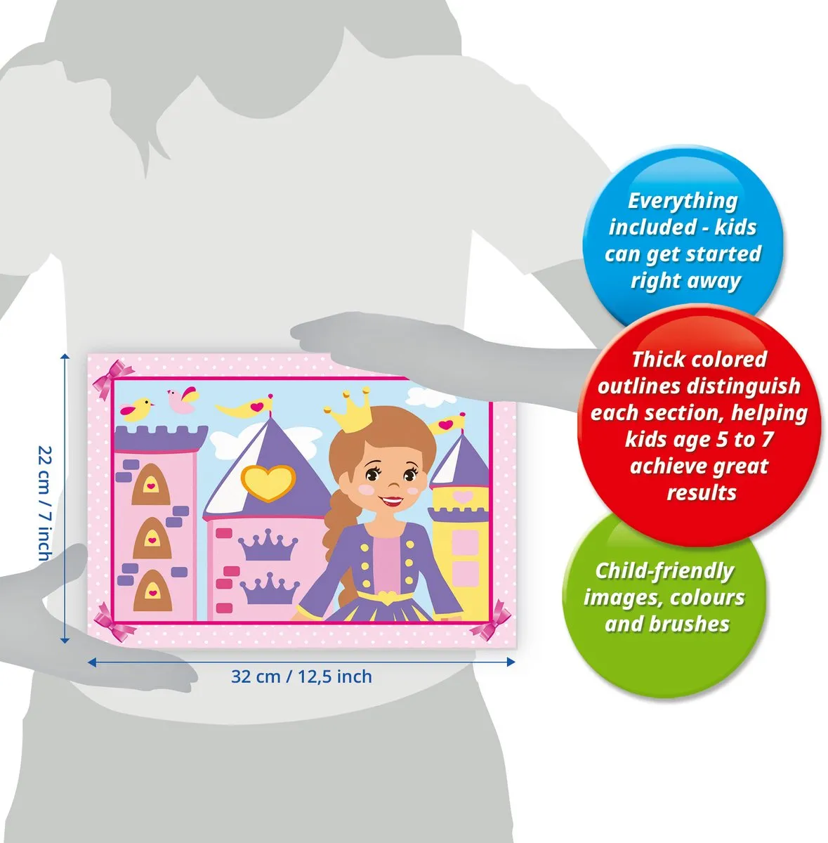 Ravensburger CreArt Junior Kleine Prinsessen - Meerkleurig