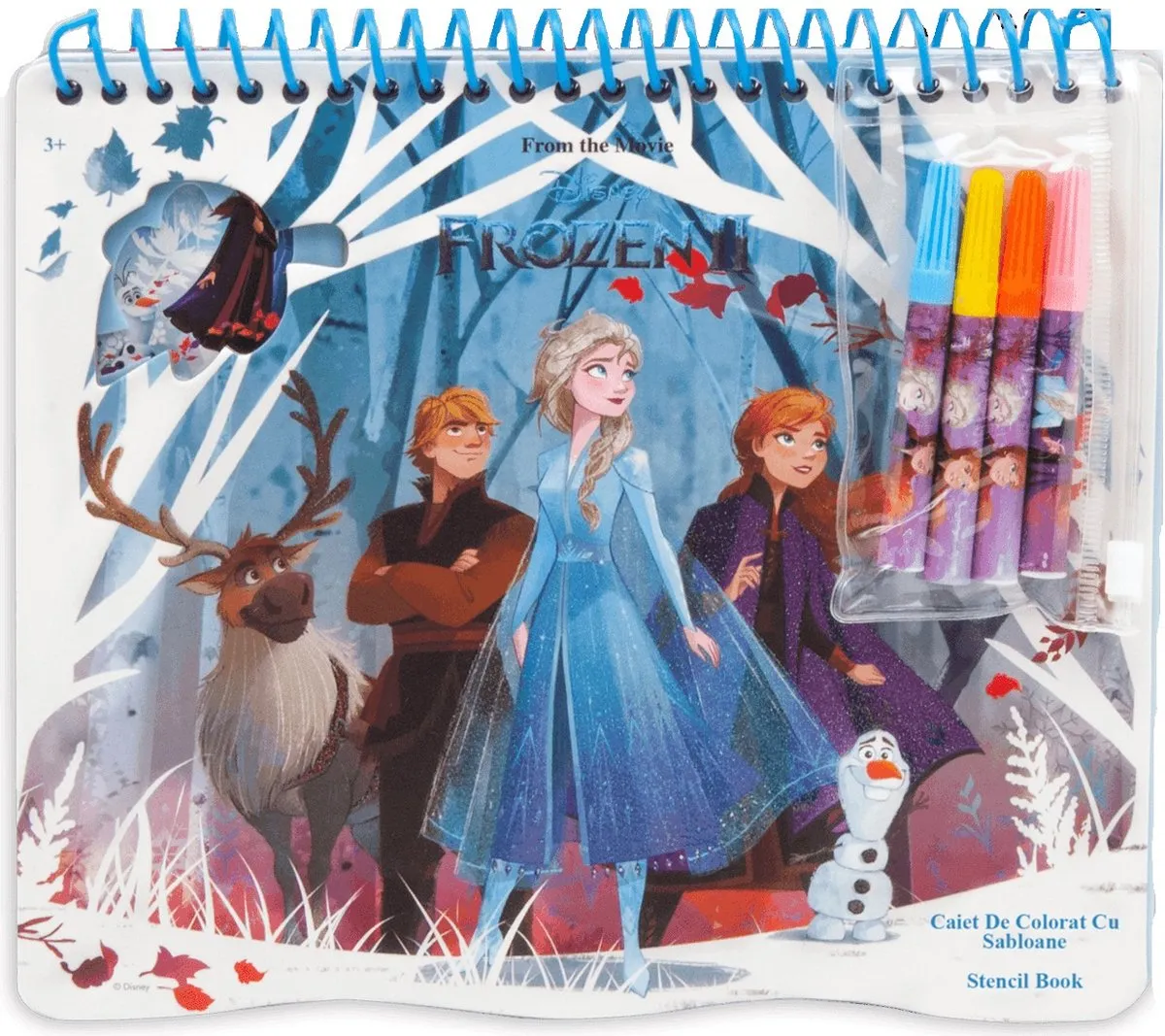 Disney Frozen II Kleurboek 20x21,5cm - 5-delig - Blauw/Wit