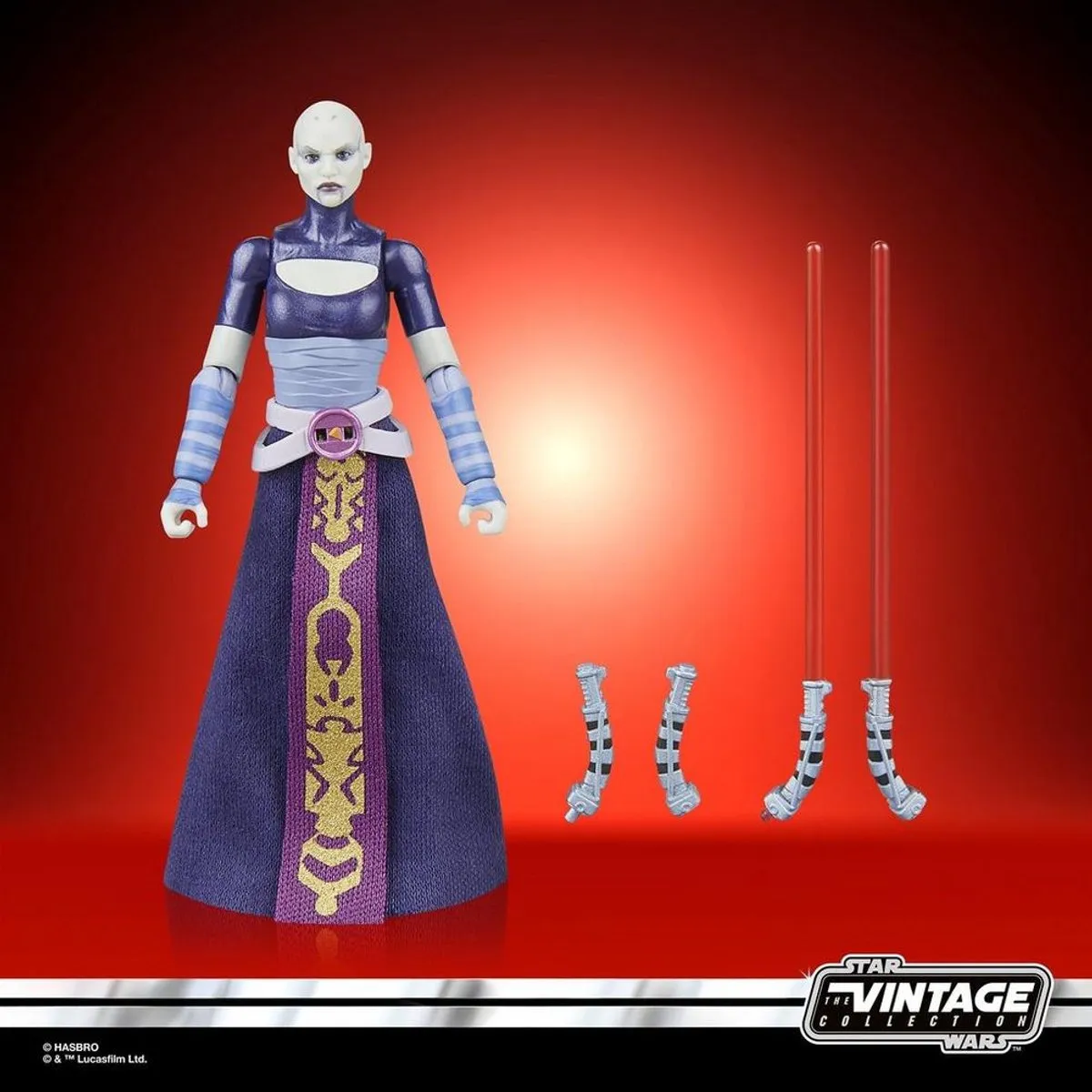 Star Wars The Clone Wars Vintage Asajj Ventress Action Figuur 10cm - HASG0932 - Multi