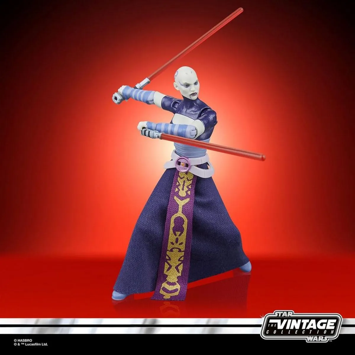 Star Wars The Clone Wars Vintage Asajj Ventress Action Figuur 10cm
