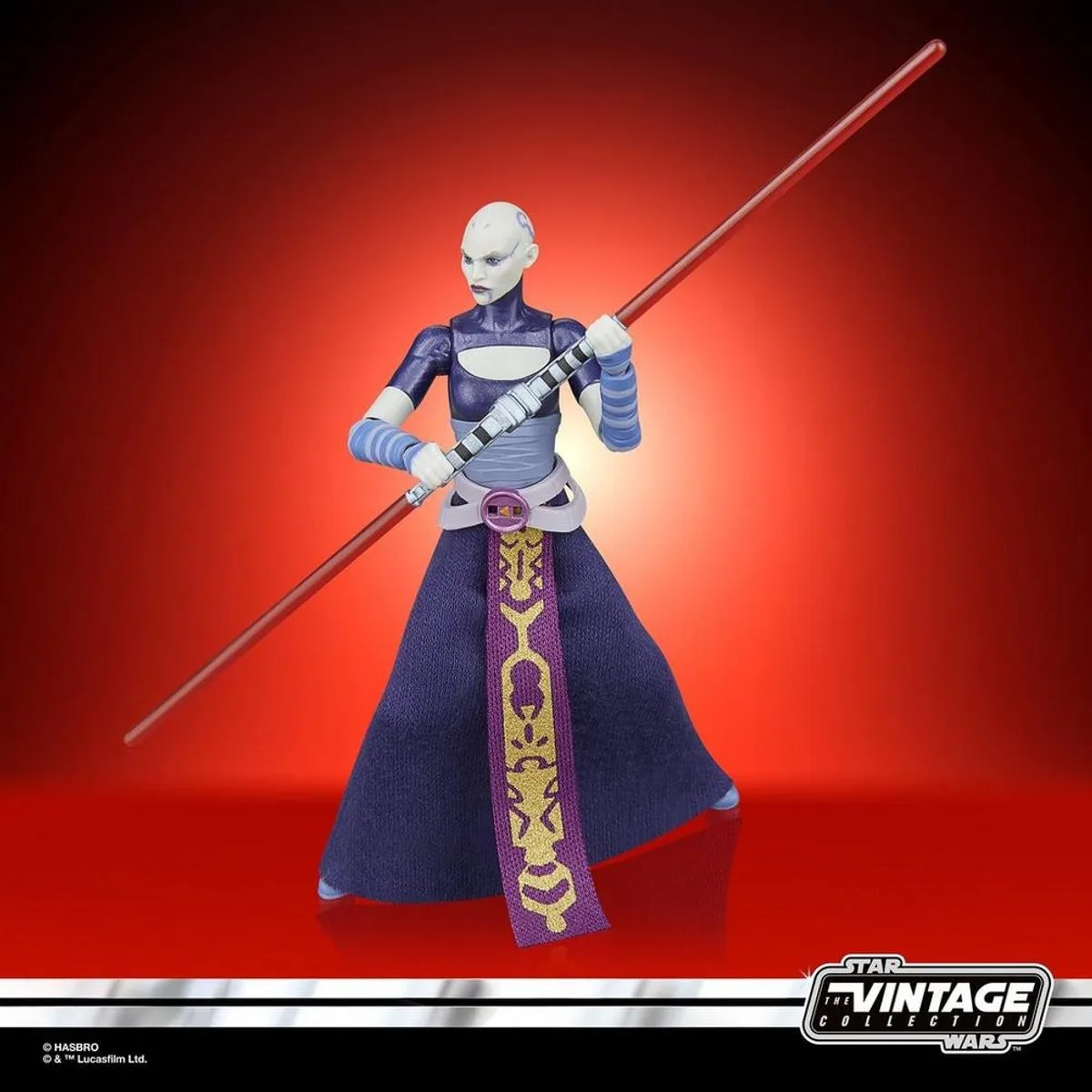 Star Wars The Clone Wars Vintage Asajj Ventress Action Figuur 10cm - HASG0932 - Multi - afbeelding 6 van 6
