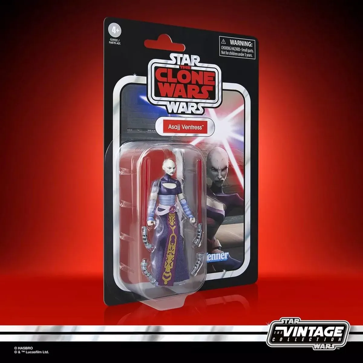 Star Wars The Clone Wars Vintage Asajj Ventress Action Figuur 10cm - HASG0932 - Multi