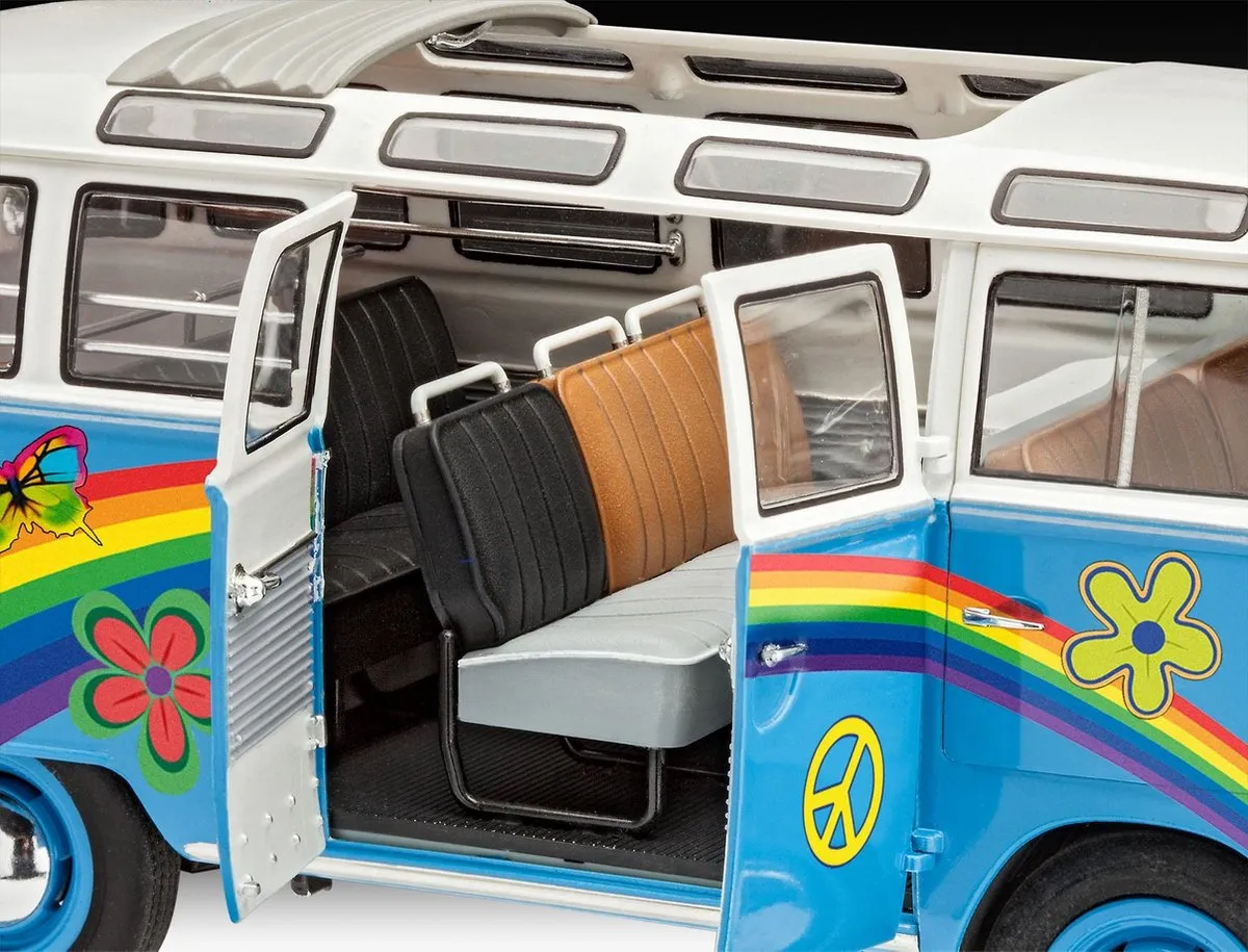 Revell 07050 Volkswagen Samba T1 Flower Power Modelbouwpakket Auto 1:24 - Multi