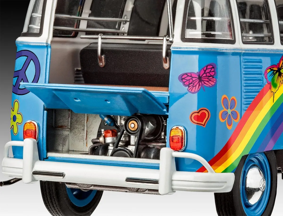 Revell 07050 Volkswagen Samba T1 Flower Power Modelbouwpakket Auto 1:24 - Multi