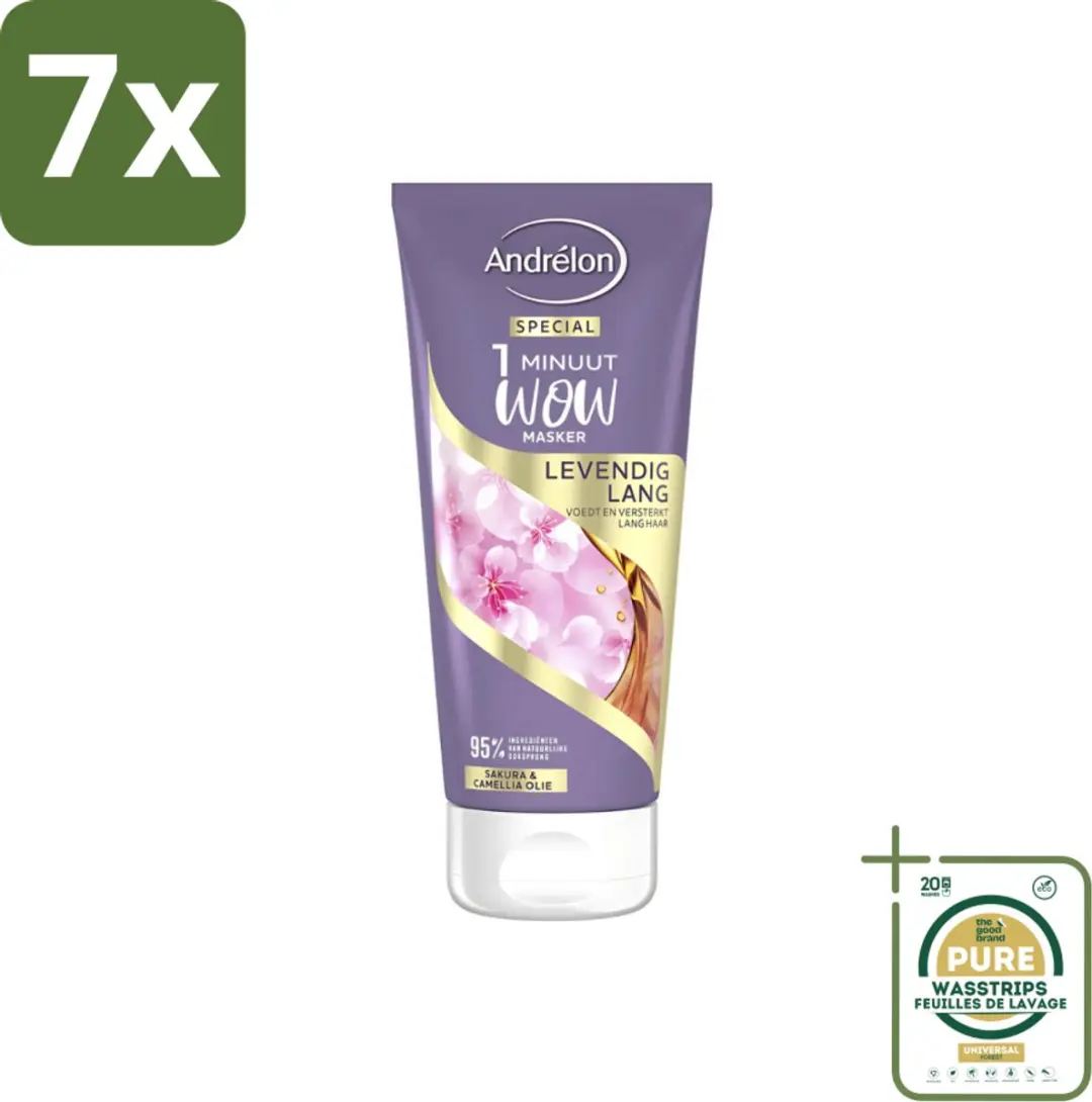 Andrélon 1 Minuut Wow Haarmasker Levendig Lang 180ml