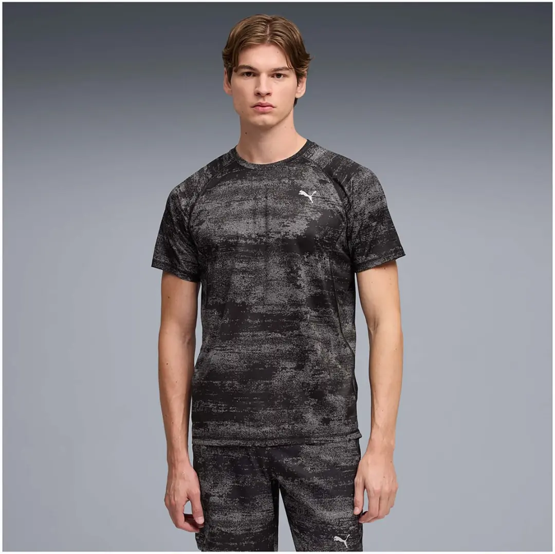 PUMA T-Shirt M Run Velocity AOP - Zwart