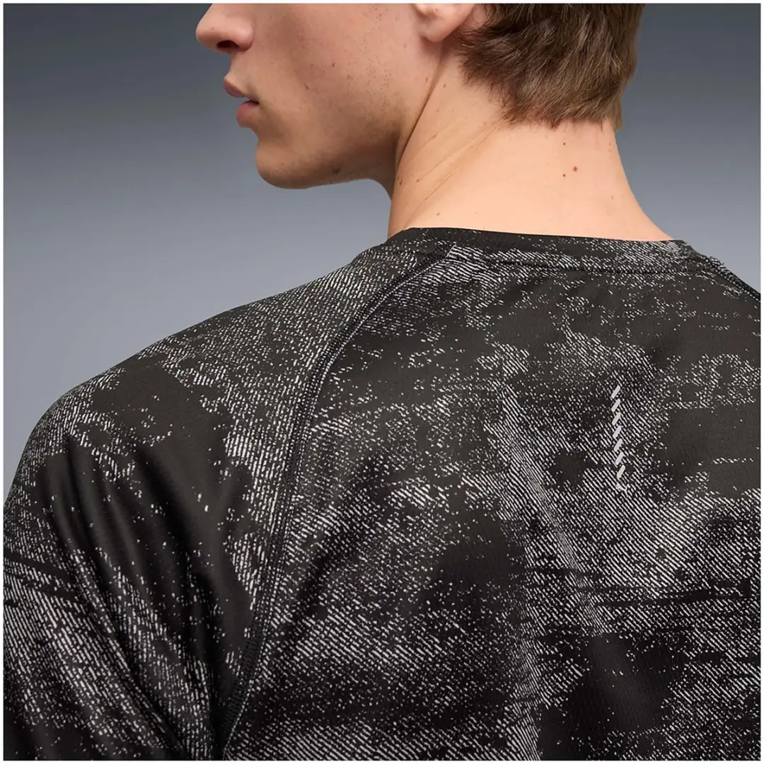 PUMA T-Shirt M Run Velocity AOP - Zwart