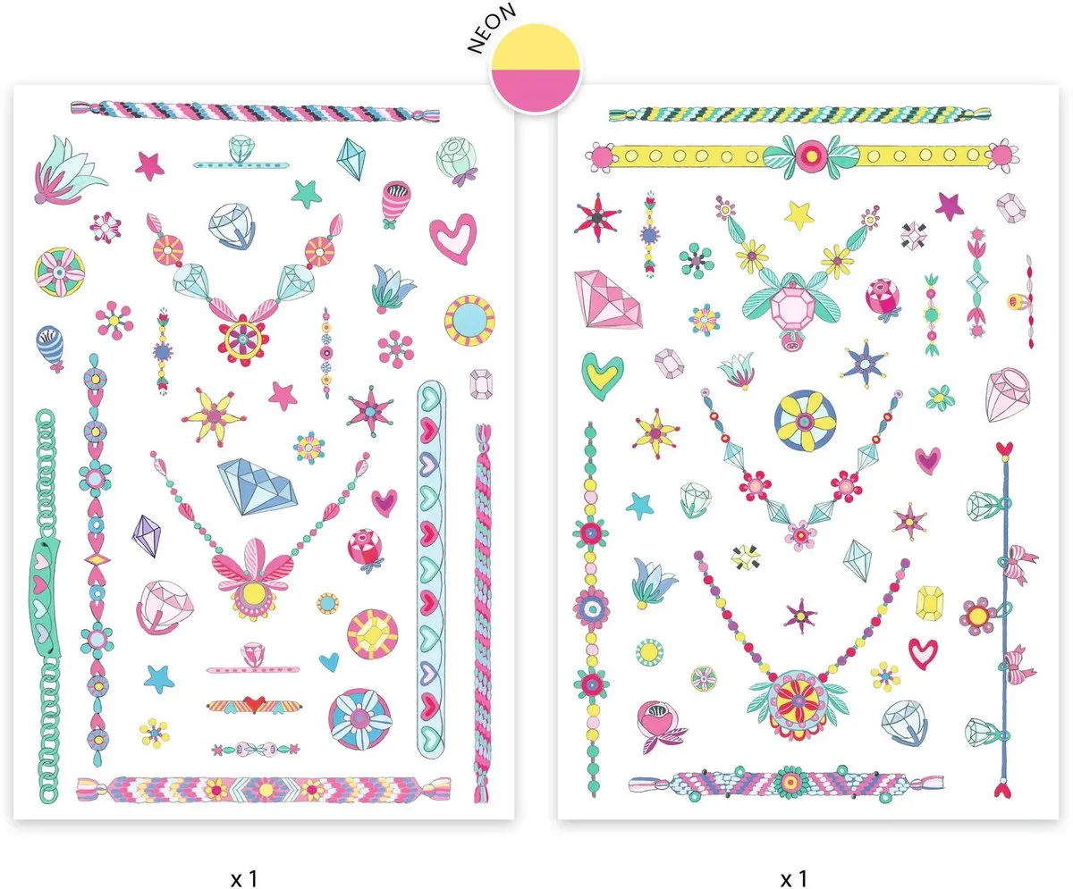 Djeco Tatoeages Juwelen van Jenni - Multicolor