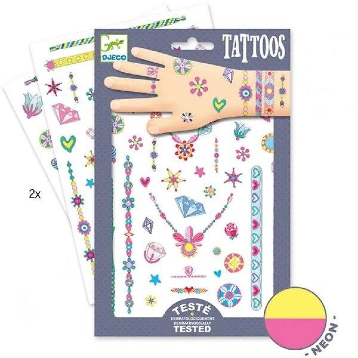 Djeco Tatoeages Juwelen van Jenni - Multicolor - afbeelding 6 van 6