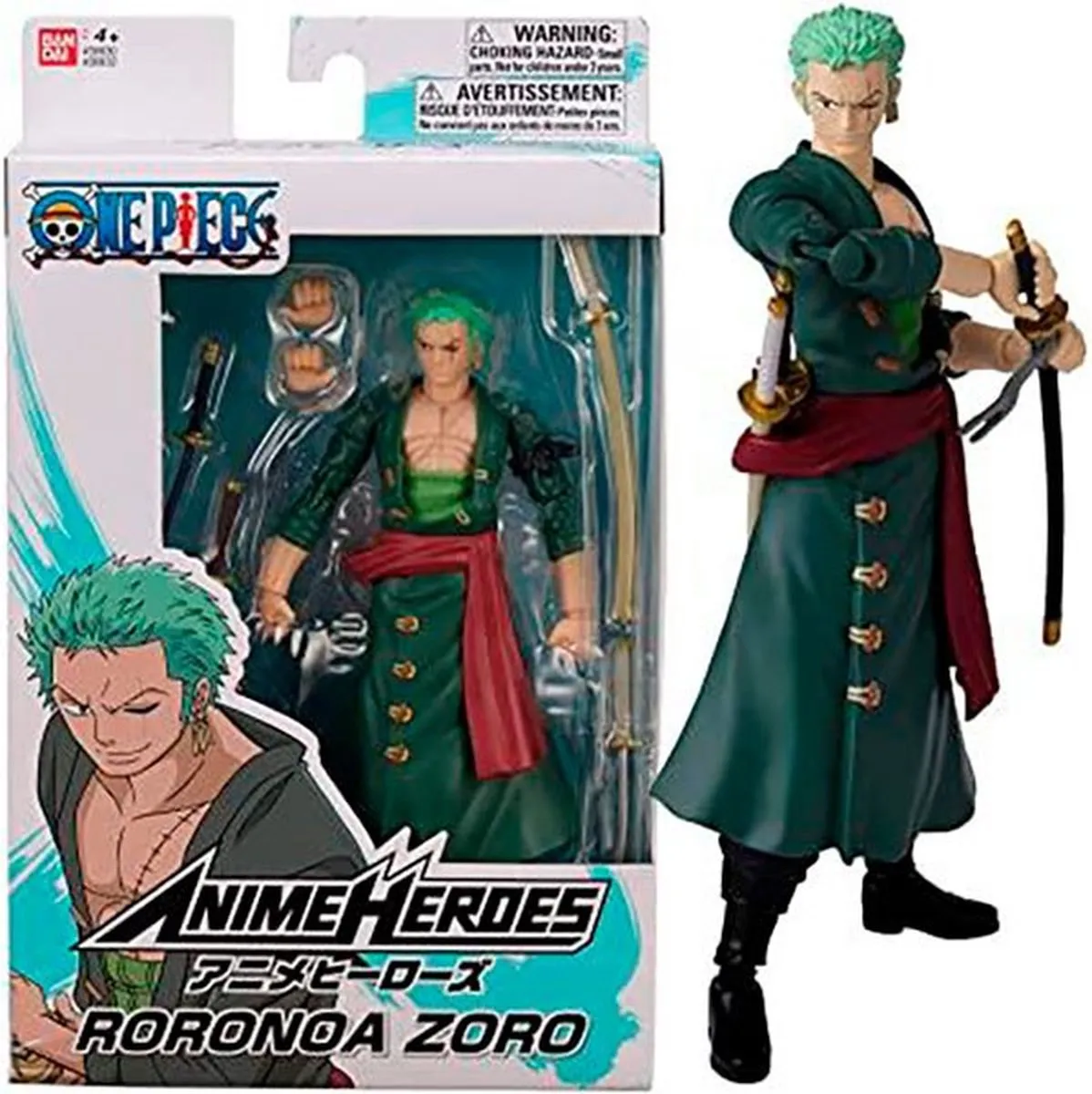 Bandai Namco One Piece Roronoa Zoro Figuur 17cm - Multicolor