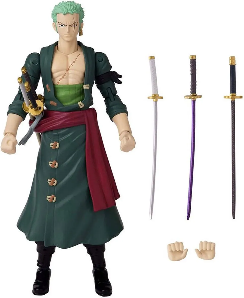 Bandai Namco One Piece Roronoa Zoro Figuur 17cm - Multicolor